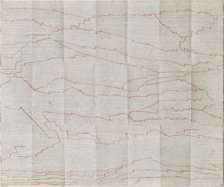 Click the image for a view of: Chloe Reid. documents V. 2015. Etching on paper, folded. 390X470mm